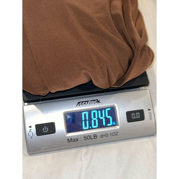 Norma Kamali Brown Sleeveless Midi Swing Dress Medium Polyester Blend Womens - Picture 8 of 8